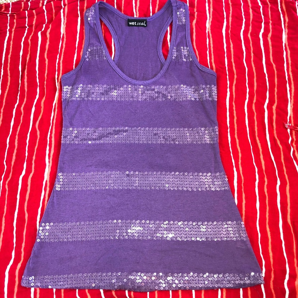 💥*FREE WITH PURCHASE*  Purple Tank with Sequins